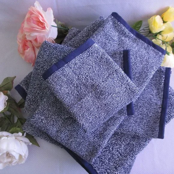 💖 SONOMA NAVY HEATHERED ULTIMATE BATH TOWELS – SET OF 6 💖 - Picture 2 of 15